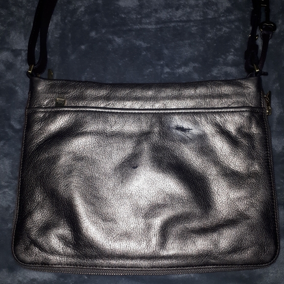 Fossil Piper Metallic Leather Crossbody Purse - Picture 2 of 9